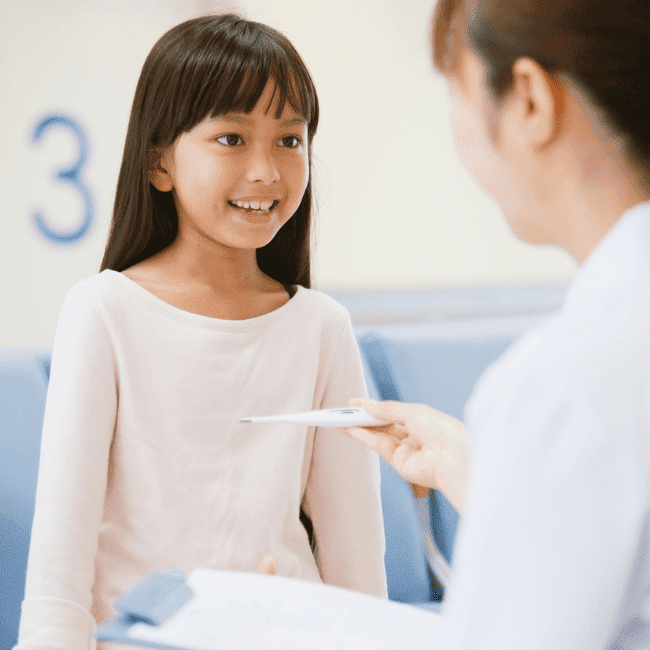 Little girl at doctor's office