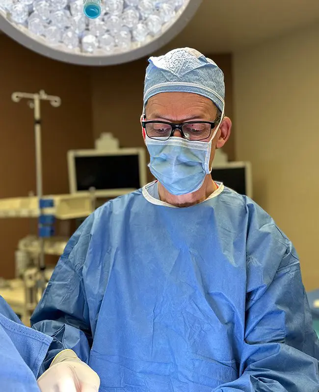 Dr. Statz performing surgery