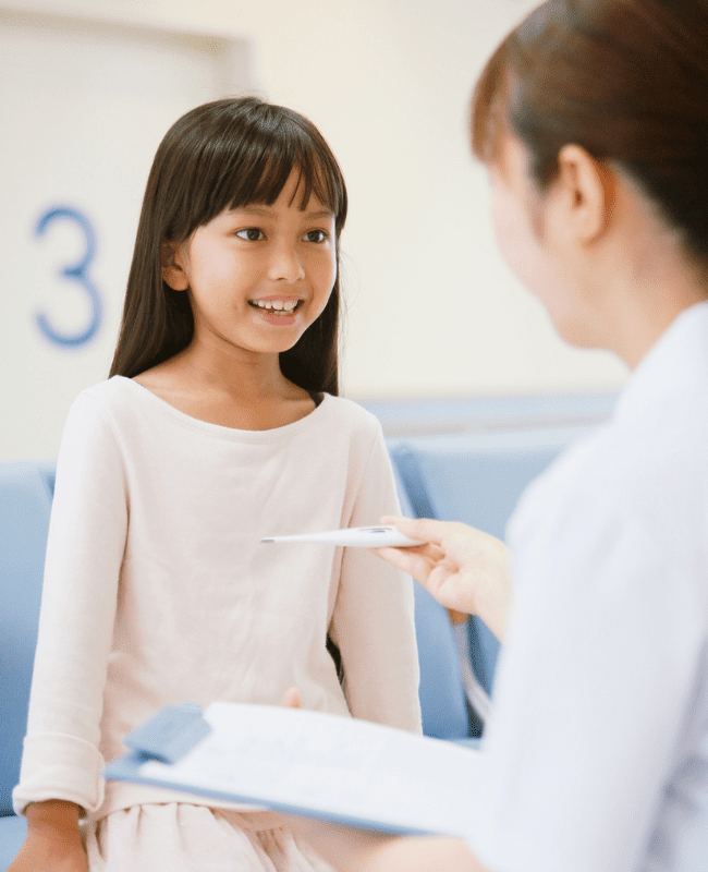 Little girl at doctor's office