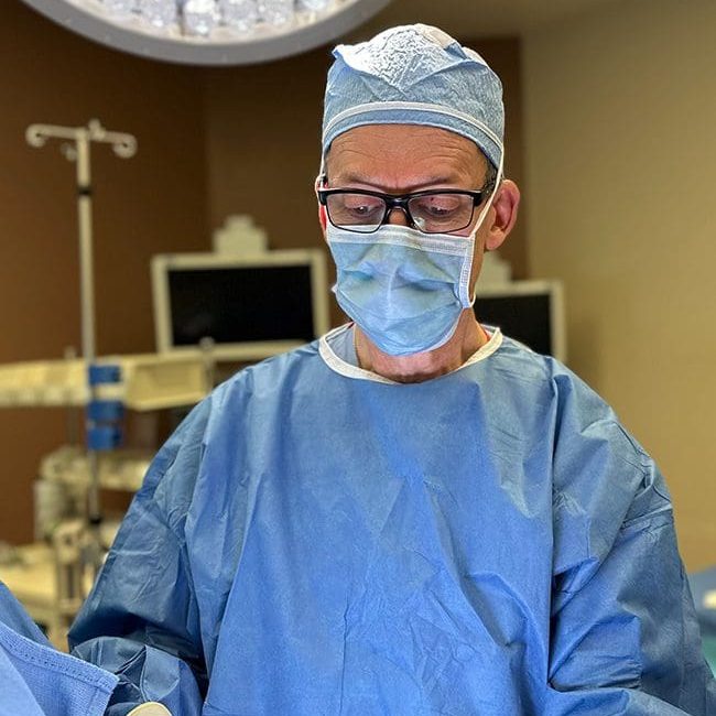 Dr. Statz performing surgery